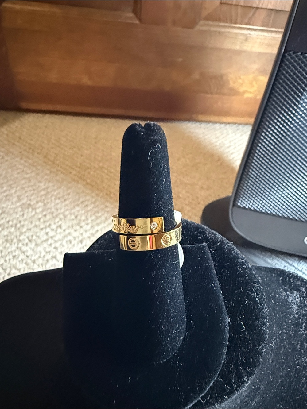 Gold-Tone Women’s Stackable Ring Set - Elegant Gold Finish
